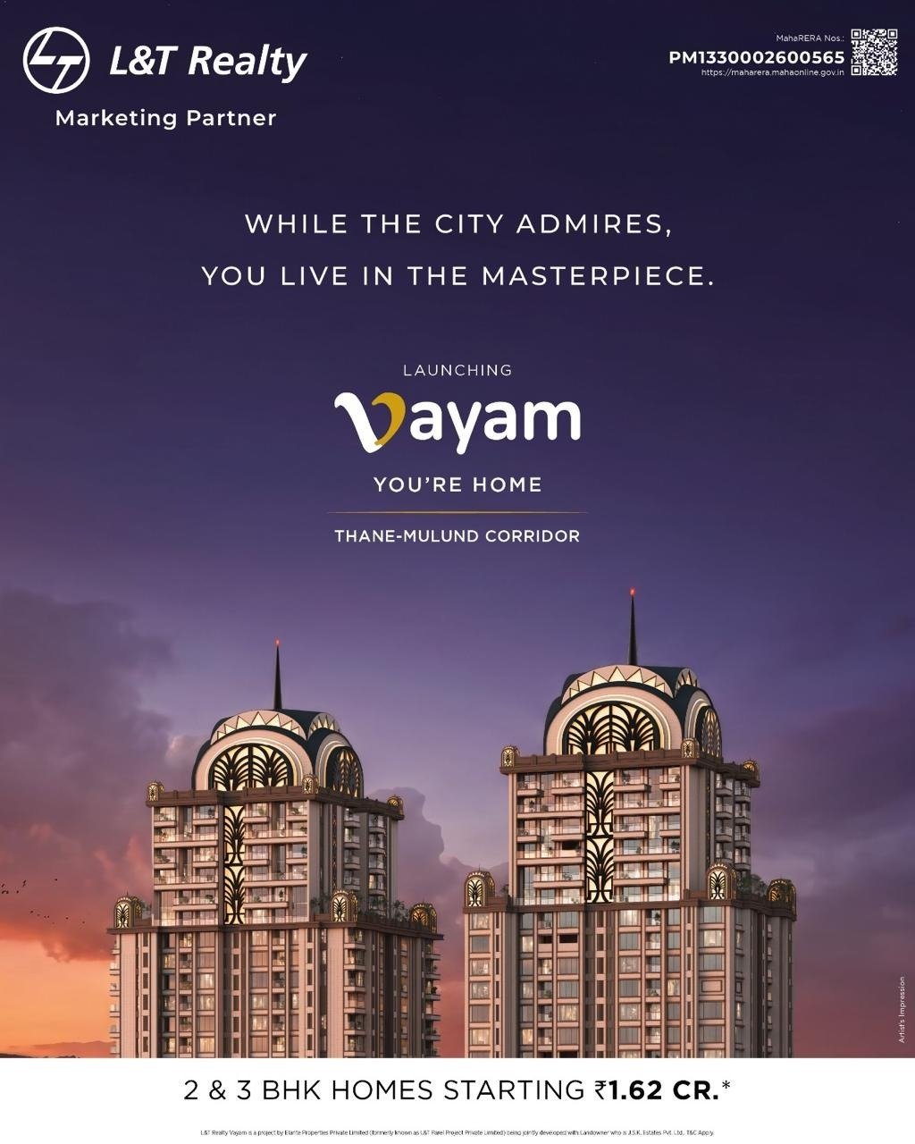 L&T Vayam Thane Slide 1